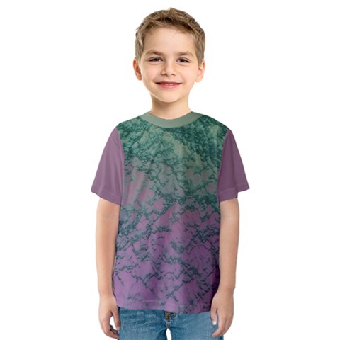 Colorful Duotone Abstract Print Kids  Sport Mesh T-shirt by dflcprintsclothing