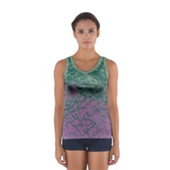 Colorful Duotone Abstract Print Sport Tank Top  by dflcprintsclothing