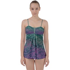 Colorful Duotone Abstract Print Babydoll Tankini Set by dflcprintsclothing