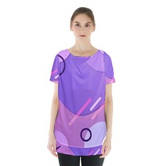 Colorful Labstract Wallpaper Theme Skirt Hem Sports Top by Apen