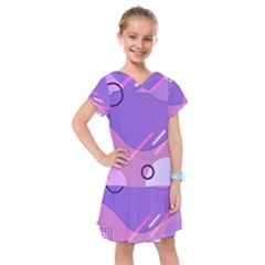 Colorful Labstract Wallpaper Theme Kids  Drop Waist Dress by Apen