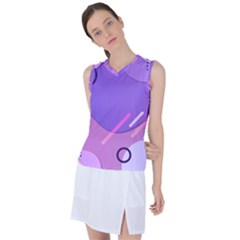 Colorful Labstract Wallpaper Theme Women s Sleeveless Sports Top by Apen