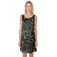 Precision Pursuit: Hunting Motif Camouflage Pattern Sleeveless Satin Nightdress by dflcprintsclothing