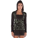 Precision Pursuit: Hunting Motif Camouflage Pattern Long Sleeve Hooded T-shirt View1