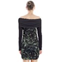 Precision Pursuit: Hunting Motif Camouflage Pattern Long Sleeve Off Shoulder Dress View2