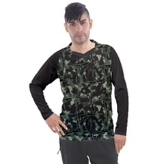 Precision Pursuit: Hunting Motif Camouflage Pattern Men s Pique Long Sleeve T-shirt