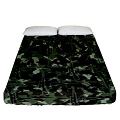 Hunting Motif Camouflage Pattern Print Bk Fitted Sheet (california King Size) by dflcprintsclothing