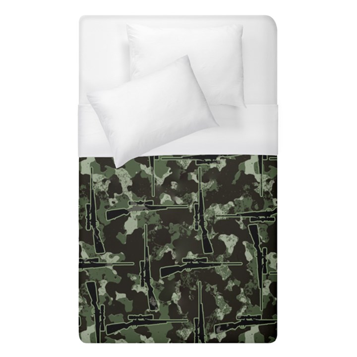 Hunting Motif Camouflage Pattern Print Bk Duvet Cover (Single Size)