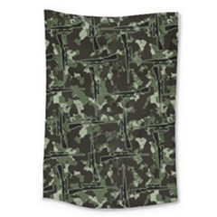 Hunting Motif Camouflage Pattern Print Bk Large Tapestry