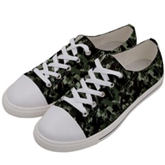 Hunting Motif Camouflage Pattern Print Bk Women s Low Top Canvas Sneakers by dflcprintsclothing