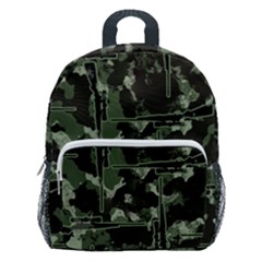 Hunting Motif Camouflage Pattern Print Bk Kids  Age 5-10 Lightweight School Backpack With Side Pockets by dflcprintsclothing