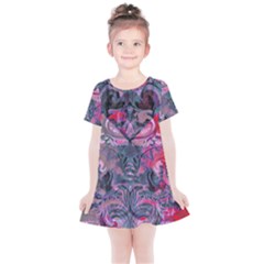 Alien Architecture Ii Kids  Simple Cotton Dress by MRNStudios