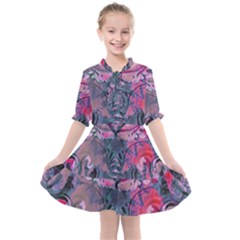 Alien Architecture Ii Kids  All Frills Chiffon Dress by MRNStudios