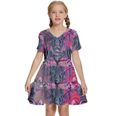 Alien Architecture Ii Kids  Short Sleeve Tiered Mini Dress