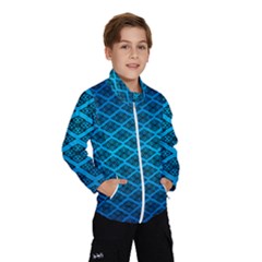 Pattern Texture Geometric Blue Kids  Windbreaker