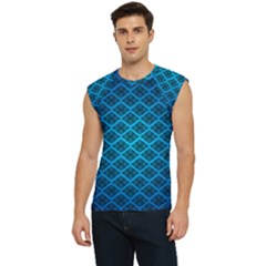 Pattern Texture Geometric Blue Men s Raglan Cap Sleeve T-shirt