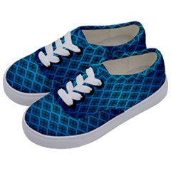 Pattern Texture Geometric Blue Kids  Classic Low Top Sneakers