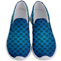 Pattern Texture Geometric Blue Men s Lightweight Slip Ons View1