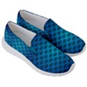 Pattern Texture Geometric Blue Men s Lightweight Slip Ons View3