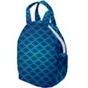 Pattern Texture Geometric Blue Travel Backpack View1