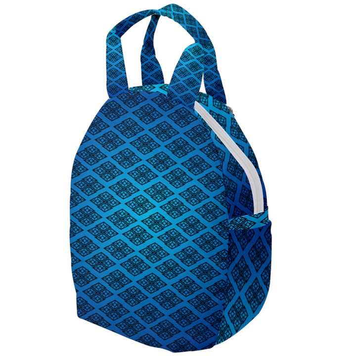 Pattern Texture Geometric Blue Travel Backpack