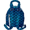 Pattern Texture Geometric Blue Travel Backpack View2