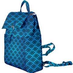 Pattern Texture Geometric Blue Buckle Everyday Backpack