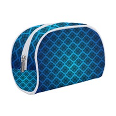 Pattern Texture Geometric Blue Make Up Case (small) by anzea