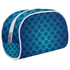 Pattern Texture Geometric Blue Make Up Case (medium)