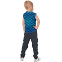 Pattern Texture Geometric Blue Kids  Sport Tank Top View2