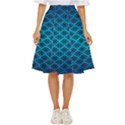 Pattern Texture Geometric Blue Classic Short Skirt View1