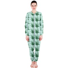 Aloe Plants Pattern Scrapbook Onepiece Jumpsuit (ladies)