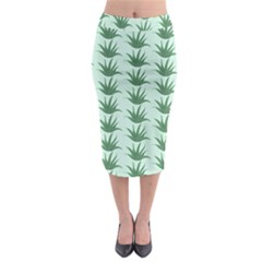 Aloe Plants Pattern Scrapbook Midi Pencil Skirt