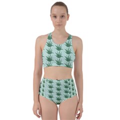 Aloe Plants Pattern Scrapbook Racer Back Bikini Set by anzea