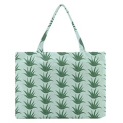 Aloe Plants Pattern Scrapbook Zipper Medium Tote Bag