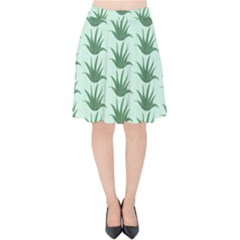 Aloe Plants Pattern Scrapbook Velvet High Waist Skirt by anzea