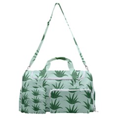 Aloe Plants Pattern Scrapbook Sports Gym Duffle Bag With Shoe Compartment by anzea