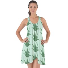 Aloe Plants Pattern Scrapbook Show Some Back Chiffon Dress by anzea