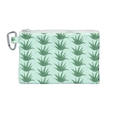 Aloe Plants Pattern Scrapbook Canvas Cosmetic Bag (medium) by anzea