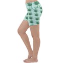 Aloe Plants Pattern Scrapbook Lightweight Velour Yoga Shorts View2