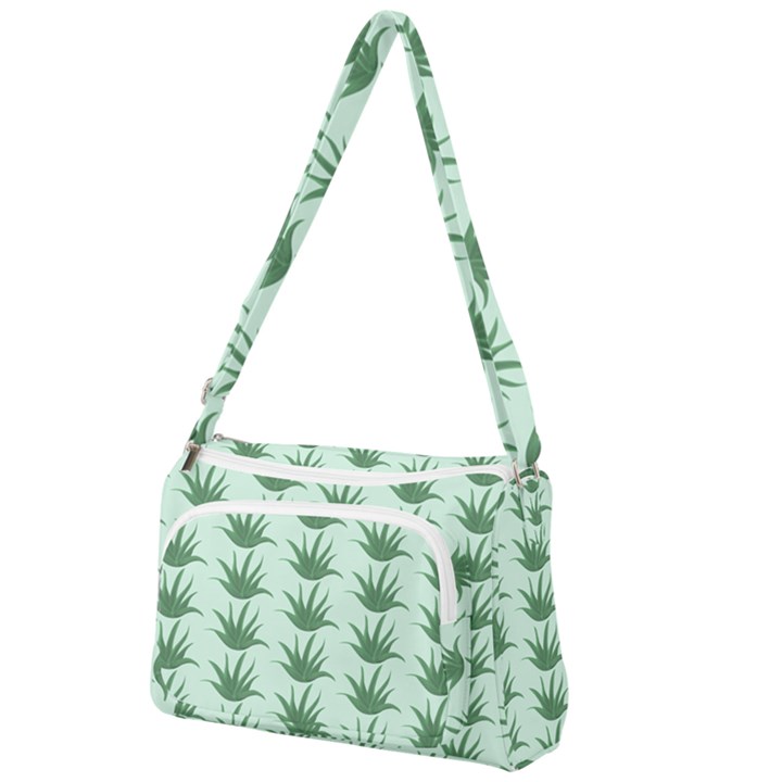 Aloe Plants Pattern Scrapbook Front Pocket Crossbody Bag