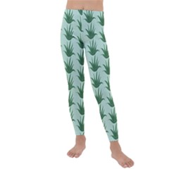 Aloe Plants Pattern Scrapbook Kids  Lightweight Velour Leggings