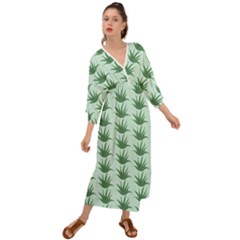 Aloe Plants Pattern Scrapbook Grecian Style  Maxi Dress