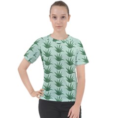 Aloe Plants Pattern Scrapbook Women s Sport Raglan T-shirt