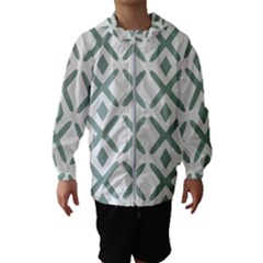 Texture Sign Deaign Kids  Hooded Windbreaker