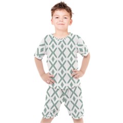 Texture Sign Deaign Kids  T-shirt And Shorts Set