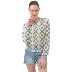 Texture Sign Deaign Banded Bottom Chiffon Top by anzea