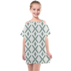 Texture Sign Deaign Kids  One Piece Chiffon Dress