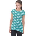 Background Pattern Colored Cap Sleeve High Low Top View1