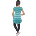 Background Pattern Colored Cap Sleeve High Low Top View2